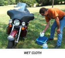 Simpley wet the cloth with water only and clean any surface absolutely Streak Free.