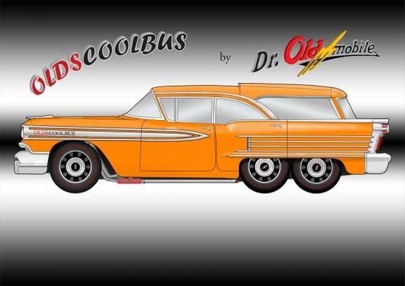 Current project 1958 Fiesta Tribute to Oldsmobile. Dual engine factory air ride suspension using 98% all Oldsmobile parts. 1957 Nascar 371 J-2 up front and a 1968 Toronado 455 in the rear.