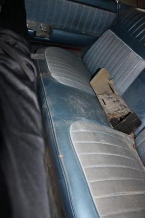 Rear seats are dusty, but almost flawless.  A small snag on the cording.  These cleaned up really well and shine like new.