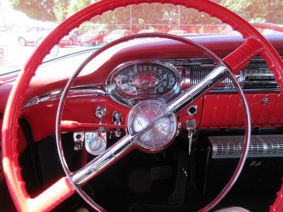 Ok, here is another shot were you can just barley see the gear stick. It's all the way up and on Park.

As for modifications, the only things that the owner says has been added is AC and power brakes, but there always could be something else added