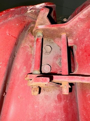 It may be hard to see in this photo, but the 53 year old bushings Need to be replaced.  