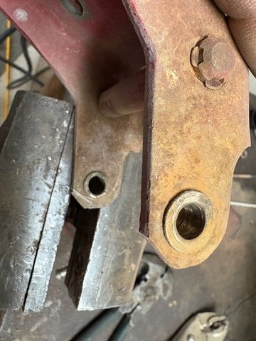 Lower hinge with the spring pressure uses a bronze bushing.  The old ones were split.  