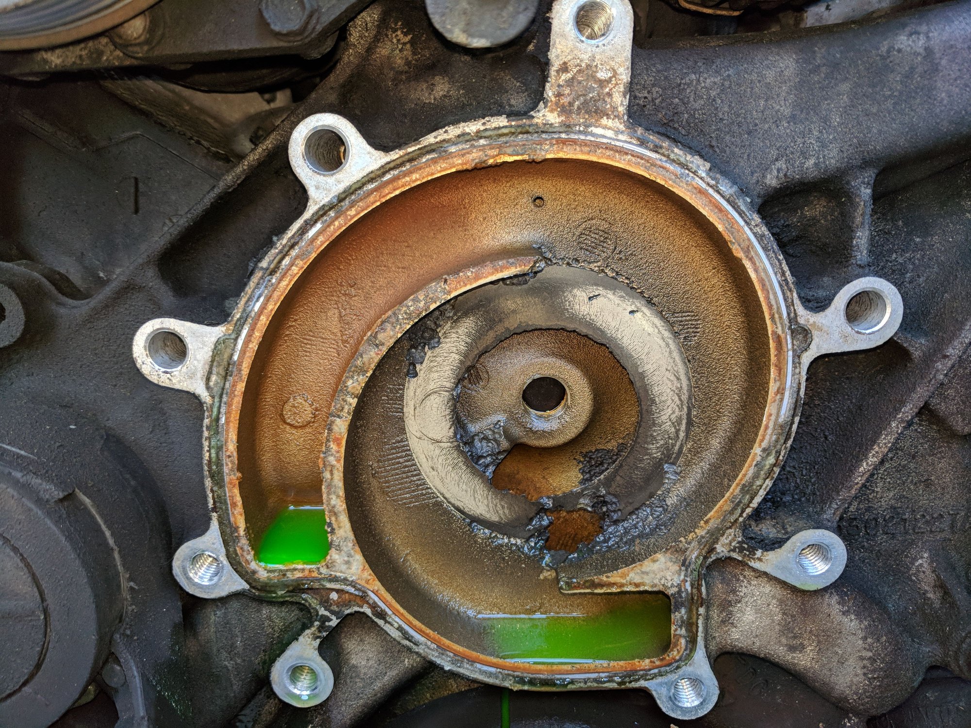 So how bad is this damage behind the water pump?