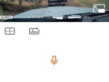 The Live Preview screen of the Android app for real-time viewing of the forward, interior, or both cameras.