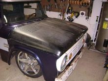 Hood and bumper back on. I still have a ton of adjustments to do. 