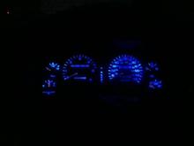 New blue led dash lights