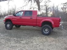 6in spring in the front and a 4in block in the rear...