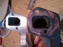 2012 02 27 15.29.13 Again the pic makes it look like the stainless ports are smaller when in fact they are 1/8 of and inch larger in both directions (actual hole not just flange cut out...