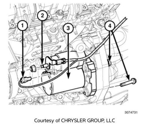 #4 are starter mount bolts