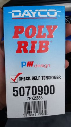 Dayco belt. Part number 5070909