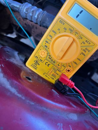 This is how I have my meter set up, I am getting 00.3 on reading testing pin 7 and negative wire to coil 
