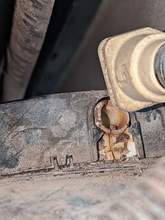 Broken part on top of fuel tank