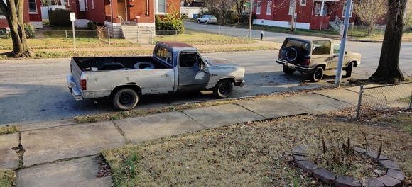 Just after arriving home.  You can see the broken rear window in this shot.