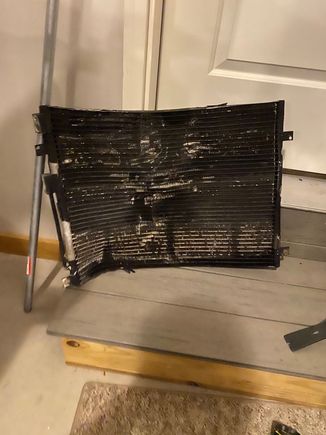 Removed condenser