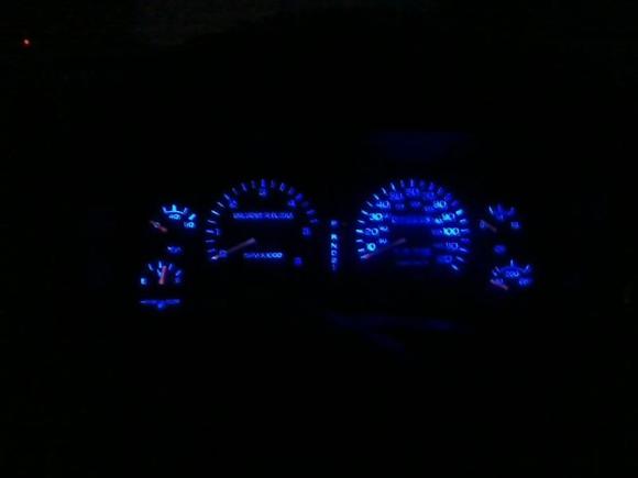 New blue led dash lights