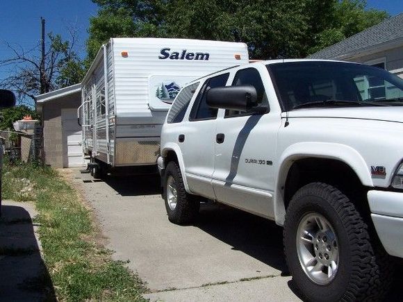 26' Salem 7300 Lbs. Trailer hooked up and ready to roll!