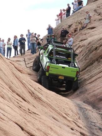 This truck can climb.  Over 57degree climbs have been its record.