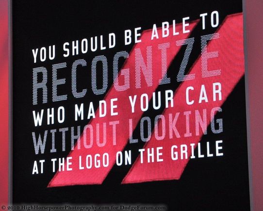 A look at the Dodge debut backdrop