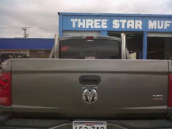 Stacks from rear view