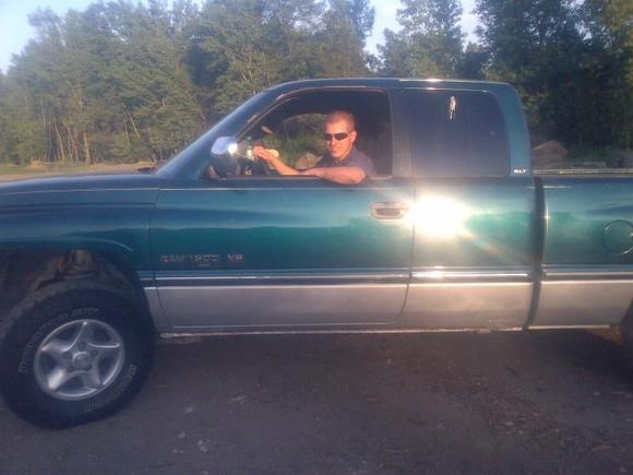 Showing off new toy