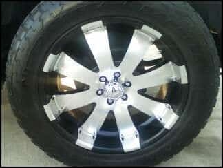 20&quot; mako black and chrome rims