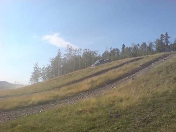 the hill sure felt alot steeper then it looks lol