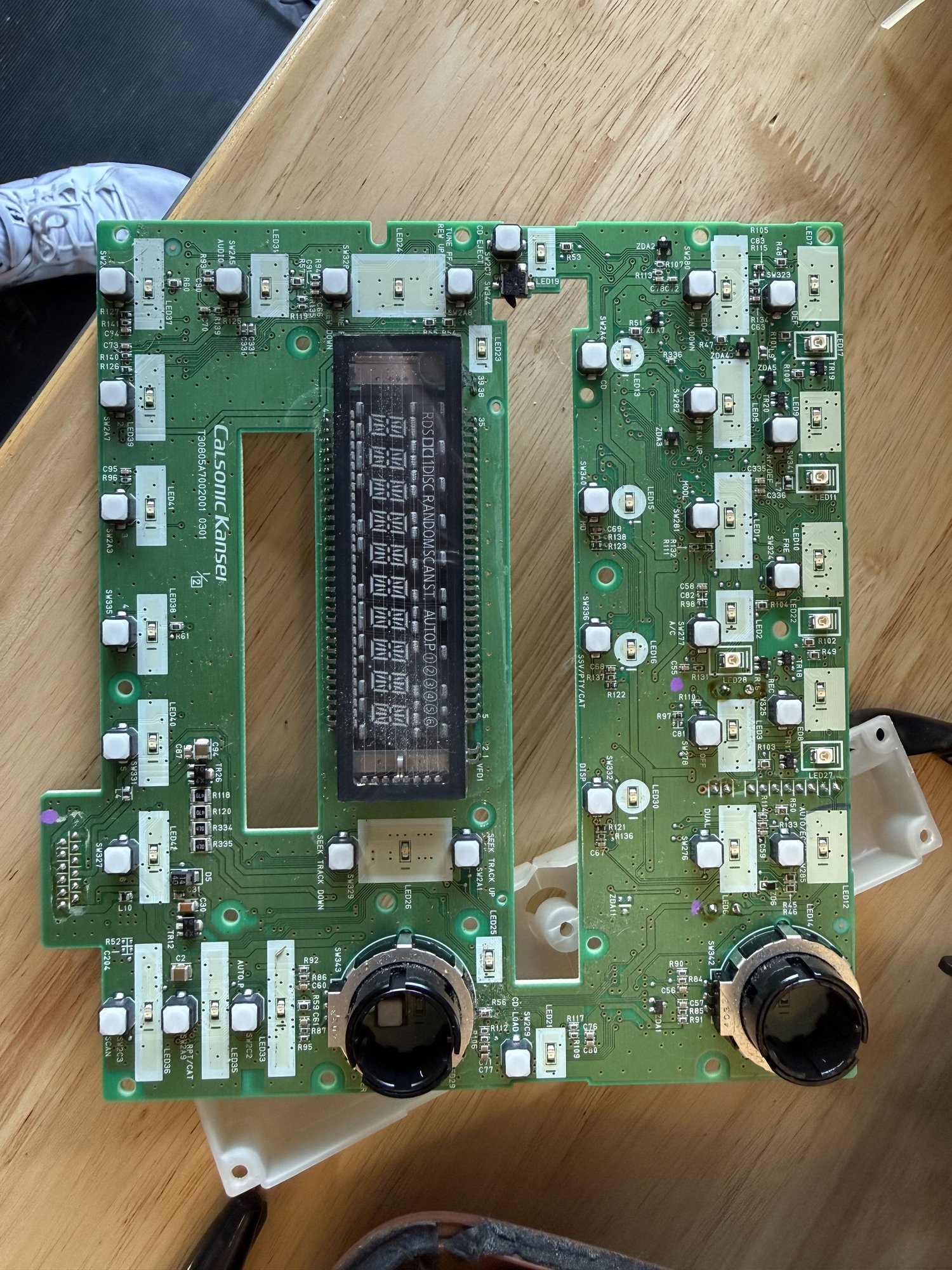 Here is the Bose radio circuit board. I just use it to practice unsoldering and resoldering on the lights 