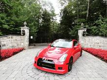 infiniti g35 red gtr style body kit#g35#redcar#monbb#bodykit#gtrstyle#34#infiniti#car#passion#flash#sun#love2ride