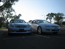 My 2008 G35S and Mr Brother's 2004 Honda Accord EX-V6 6 Spd. MT