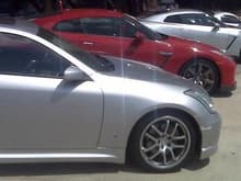 My SilverG35 and My GTR next to a friends Red GTR