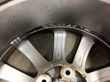 Wheel "B" showing possible crack