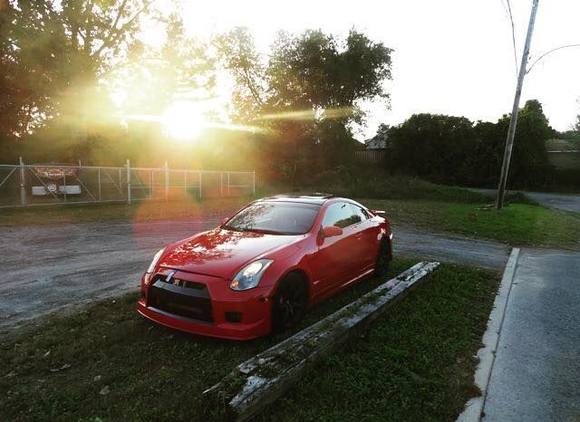 infiniti g35 red gtr style body kit#g35#redcar#monbb#bodykit#gtrstyle#34#infiniti#car#passion#flash#sun#love2ride