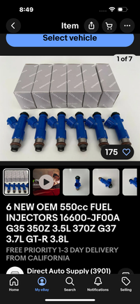 The 550 CC fuel injectors I installed 