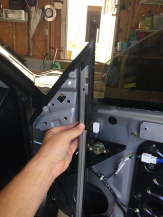 New weaherstripping around mirrors.
