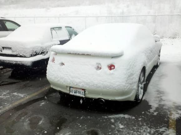 Snow at work. Turned it into a GTR lol