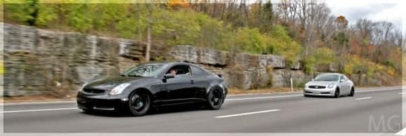 buddys OB coupe and my BS coupe cruising back from Import Alliance fall meet 2011!