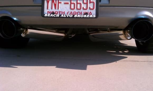 Pic of exhaust on car