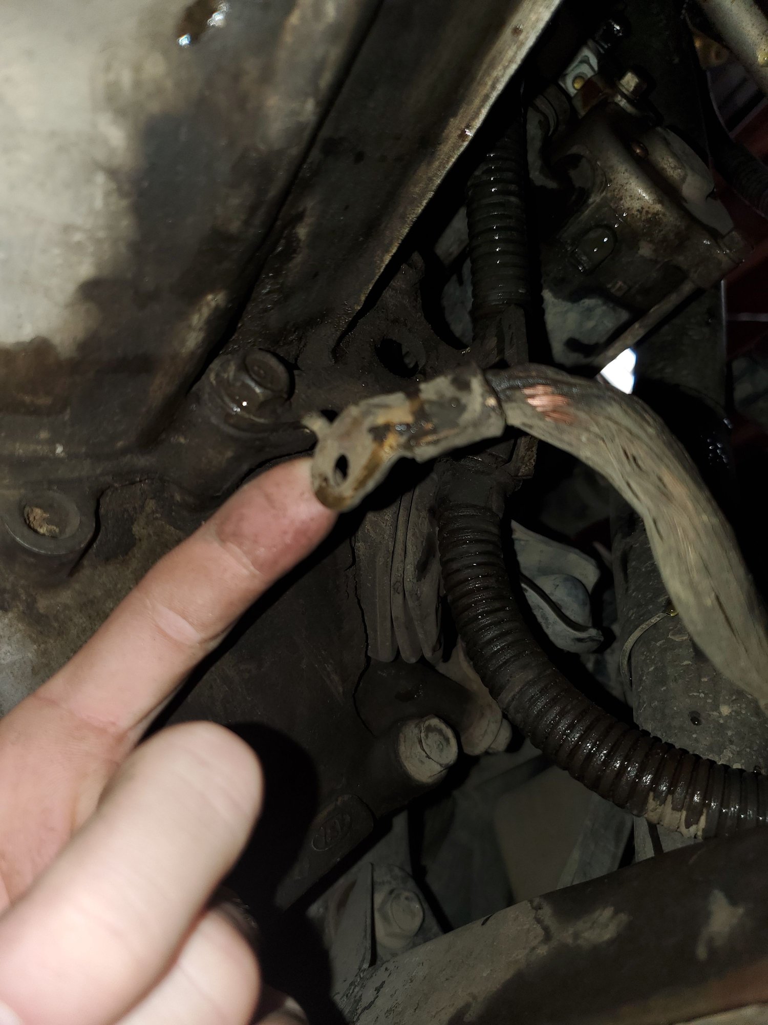 Where does the battery ground cable bolt to? HondaTech Honda Forum