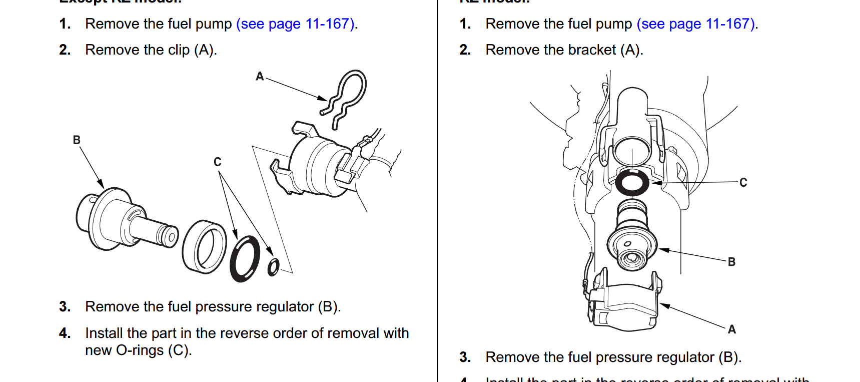 on a 2004 crv japan made car is the fuel pressure regulator in the tank