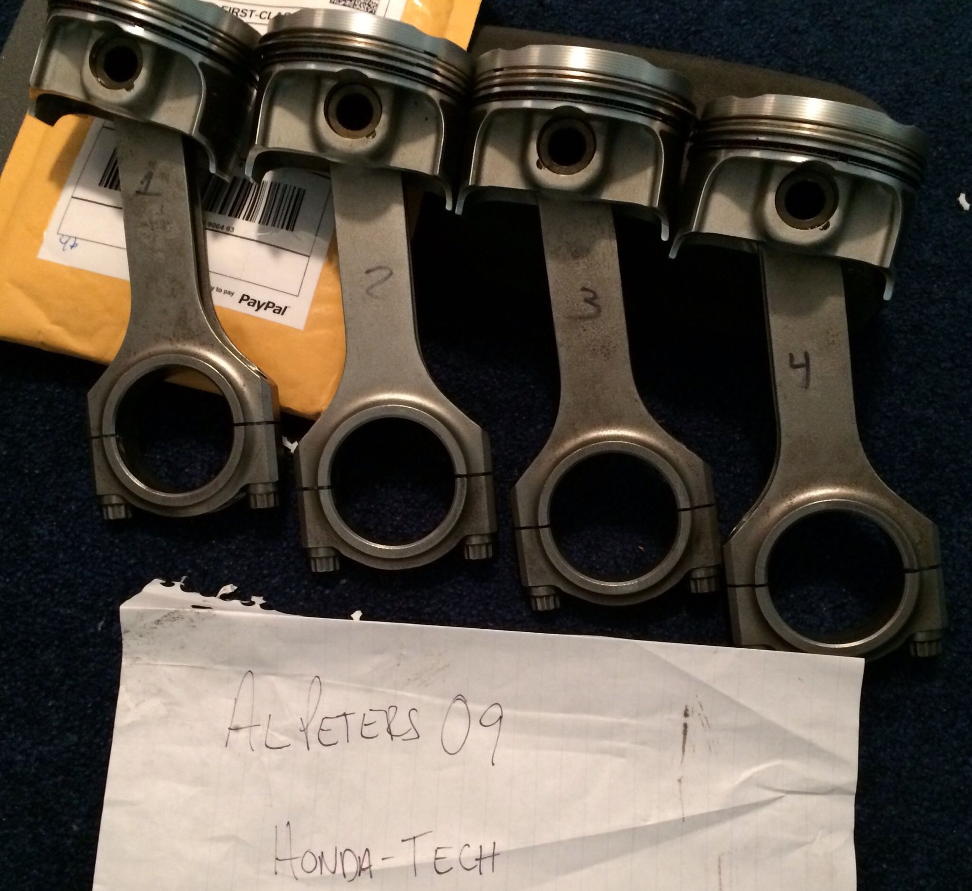 FS b16 crankshaft turbo pistons rods and others HondaTech Honda