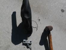 Cut and weld to extend the hand brake