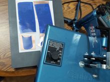step 7 - I use a heatpress to transfer the toner to the boards