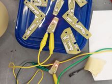 Here I am just doing some testing after adding the components on the boards.