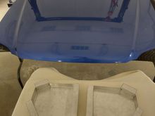 hood removed and ready for work in my paint booth.
