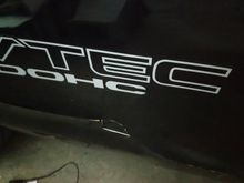 Exterior panel that appears to be a plastic polymer