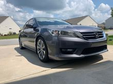 2015 Accord Sport 6sp with D2 lowering springs with stock struts