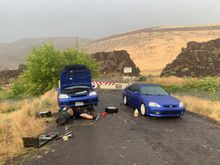 I wanted to do some random stuff. Working on a car in a garage, in a town.. is just too easy. Where’s the challenge? So we loaded up tools and courage, drive 3 hours, very far from any town.. and changed him clutch. I’ve always wanted to do a major repair in the middle of no where lol. 
