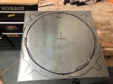 1/8”piece of aluminum cut a little undersized of the fun area on the radiator allowing for my 1/16” L angle