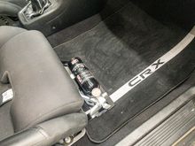 Fab’d up a little extinguisher bracket bolting to my seat mounts