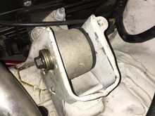 Here's what I had to do to get the one mount to tighten down, added the 4 washers.  I think this probably contributed to how much better the car feels as well.